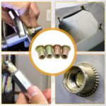 40X M8 Nutsert Rivnut Rivet Nut Large Flange Splined Open End Zinc-Plated Steel - Image 6