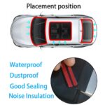 4M H-Shape Weather Seal Strip Rubber Door Trim For Car Front Rear Window Glass - Image 5