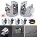 4-12x Glass Shelf Support Clamp Brackets Clip Chrome Shelves Clip Tool 6-8mm