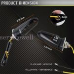 4 x Motorcycle Indicators Bike LED Turn Signal Light Blinkers Amber Universal AU - Image 2