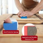 4x Diamond Hand Polishing Pads Tile Glass Grinding Block Pad Marble Sanding Disc - Image 5
