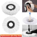 4x Magic Home Floor Cleaning Replacement Spin Mop Head Microfibre For 360°Spin - Image 4