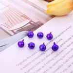 50pcs jingle bells aluminium beads 8mm christmas decoration mixed colours charms - Image 5