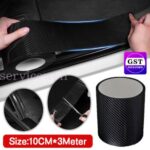 5D 10cm*3meter Gloss Black Carbon Fibre Fiber Vinyl Car Wrap Air Release Film