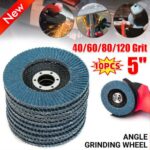 5'' 125MM Metal Sanding Flap Discs Angle Grinder Wheels 40/60/80/120 grit1-10x
