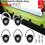 5-PACK Metal Tie-Down Anchors D-Ring Buckle Cargo Net For Suzuki Jimny 2019-2022