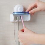 5 Racks Suction Cup Dust-proof Toothbrush Holder Bathroom Wall Storage Hook - Image 7