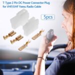 5 Sets Radio DC Power Connector Plug T-Type 2 Pin Male Female Wiring Adapter AU - Image 4