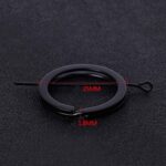 60PCS Stainless Steel Key Holder Split Scuba Rings Keyring Keychain Black - Image 7
