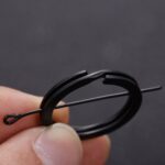 60PCS Stainless Steel Key Holder Split Scuba Rings Keyring Keychain Black - Image 4