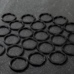 60PCS Stainless Steel Key Holder Split Scuba Rings Keyring Keychain Black - Image 2