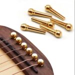 6Pcs Acoustic Guitar Brass Bridge Pins Brass Cone String Dot Solid String Nails - Image 7