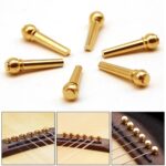 6Pcs Acoustic Guitar Brass Bridge Pins Brass Cone String Dot Solid String Nails - Image 4