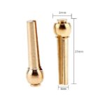 6Pcs Acoustic Guitar Brass Bridge Pins Brass Cone String Dot Solid String Nails - Image 2