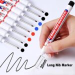 6Pcs Long Head Deep Hole Long Nosed Marker Multifunction Marker Deep Drill Hol - Image 2