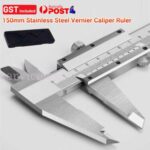 6  150mm Stainless Steel Vernier Caliper Micrometer Measuring Tool Gauge Ruler·