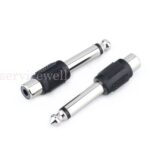 6.5mm 1/4  Male to Female RCA Connector Adapter Audio Plug Jack TS 6.35mm Mono - Image 6