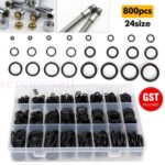 800Pcs 24 Sizes Nitrile Rubber O-Ring Gasket Assortment Seal Ring Kits With Box