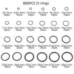 800Pcs 24 Sizes Nitrile Rubber O-Ring Gasket Assortment Seal Ring Kits With Box - Image 4