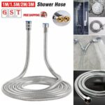 AU SHOWER HOSE 1.5/2.0/3.0M FLEXIBLE STAINLESS STEEL CHROME SHOWER BATHROOM PIPE