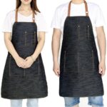 Adjustable Denim Pocket Bib Baking Cooking Oil Resistant Kitchen Bar Chefs Apron - Image 5