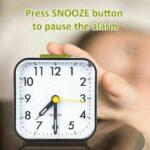 Battery Operated Alarm Clock Quartz No Tick With Night Light Bedside Clocks NEW - Image 7