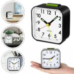 Battery Operated Alarm Clock Quartz No Tick With Night Light Bedside Clocks NEW - Image 3