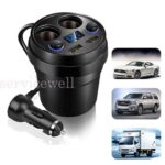 Car Multi Cigarette Lighter Socket Splitter USB 2 Way Dual Charger Power Adapter - Image 2