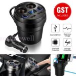 Car Multi Cigarette Lighter Socket Splitter USB 2 Way Dual Charger Power Adapter
