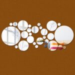 Circle Mirror Tiles Wall Stickers Art Decal Bedroom Silver Home Art Decor DIY - Image 5