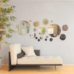 Circle Mirror Tiles Wall Stickers Art Decal Bedroom Silver Home Art Decor DIY - Image 6