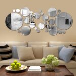 Circle Mirror Tiles Wall Stickers Art Decal Bedroom Silver Home Art Decor DIY - Image 3