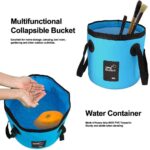 Collapsible Bucket Foldable Water Container Portable for Camping Fishing Hiking - Image 3