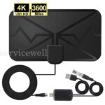 Digital TV Antenna 350 Miles Range HDTV Amplifier Signal Booster Indoor Outdoor - Image 2