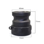 Garden Hose Connector 2  Coarse Thread X 2  Cam Lock IBC-Tank Adapter Durable - Image 3