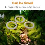 Indoor USB Full Spectrum Dimmable Plant Growing LED Grow Light Plants Ring Lamp - Image 5