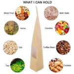 Kraft Paper Stand Up Doy Pouch with Zip Food Grade Bags Window Food Storage - Image 5