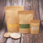 Kraft Paper Stand Up Doy Pouch with Zip Food Grade Bags Window Food Storage - Image 2