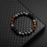 Magnetic Tiger Eye Bracelet Hematite Bead Bangle Gift Birthday Xmas Elegant - Image 4