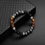 Magnetic Tiger Eye Bracelet Hematite Bead Bangle Gift Birthday Xmas Elegant - Image 3