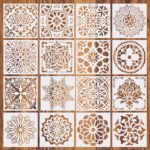Mandala Painting Stencils Reusable Washable 15x15cm Large Art Paint 16 Designs - Image 2