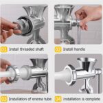 Meat Grinder Manual Kitchen Mincer Stuffer Table Hand Sausage Filler Maker AU - Image 6