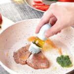 Olive Oil Dispenser Bottle with Silicone Brush Lid Cooking Measuring Container - Image 4