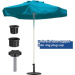 Outdoor Umbrella Pole Stand Holder Hole Ring Plug Cover Round Parasol Base Patio - Image 6