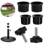 Outdoor Umbrella Pole Stand Holder Hole Ring Plug Cover Round Parasol Base Patio - Image 5