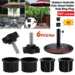 Outdoor Umbrella Pole Stand Holder Hole Ring Plug Cover Round Parasol Base Patio