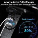 PD Type C Dual USB Car Charger QC 3.0 Charger 12V 24V Power Outlet Socket 60W - Image 2