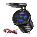 PD Type C Dual USB Car Charger QC 3.0 Charger 12V 24V Power Outlet Socket 60W - Image 7