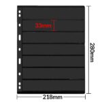 Pack of 20~100 Sheets Double Sided Stamp Album Stock Pages with 9 Binder Holes - Image 6