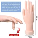 Practice Model Hand Nail Art Trainer Hand Fake Hand For Acrylic Gel False AU - Image 5